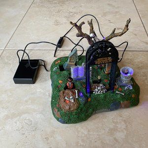 Lemax Spooky Town Collection Restless Tombstones Animated and Lighted Graveyard